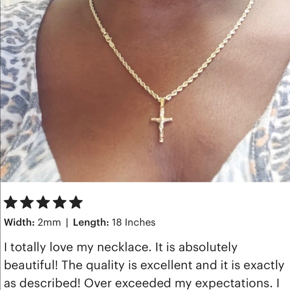 10k solid gold Diamond cut rope chain NOT PLATED ALl real gold! NOT FILLED SALE! - Picture 7 of 8